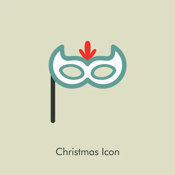 Kerstmis feestelijke masker pictogram — Stockvector