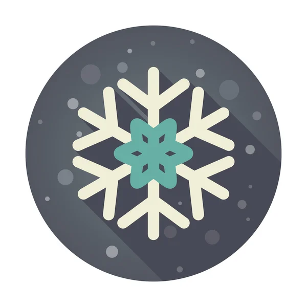 Ícone de floco de neve plana — Vetor de Stock
