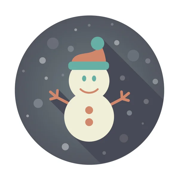 Snowman flat icon — Stock Vector