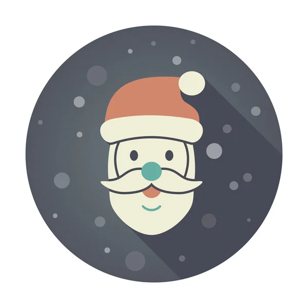 Weihnachtsmann-Gesicht. Weihnachtssymbole. — Stockvektor
