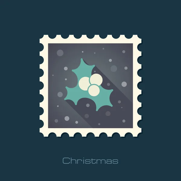 Christmas mistletoe stamp — Stock Vector