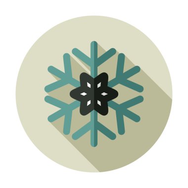 kar tanesi düz simgesi