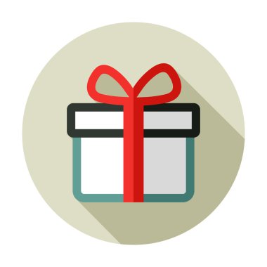 Kırmızı kurdeleli ve kurdeleli Noel hediyesi.