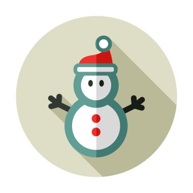 Kardan adam düz simgesi