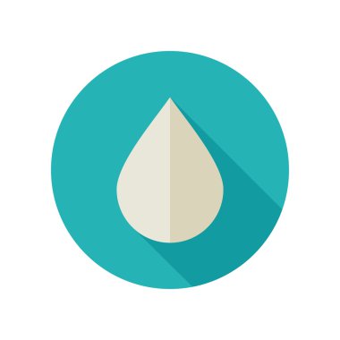 Su yağmur damla düz simgesi. Meteoroloji. Hava durumu