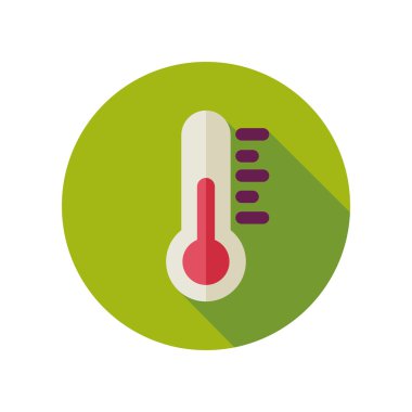 Termometre düz simgesi. Meteoroloji. Hava durumu