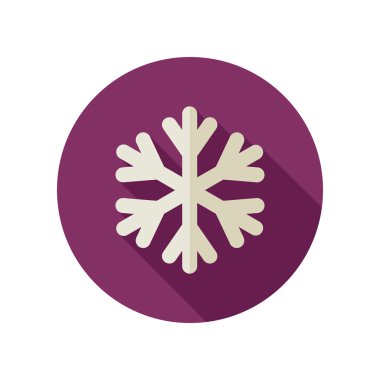 Kar tanesi kar düz simgesi. Meteoroloji. Hava durumu