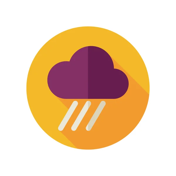 Rain Cloud flat icon. Downpour, rainfall. Weather — Stock Vector