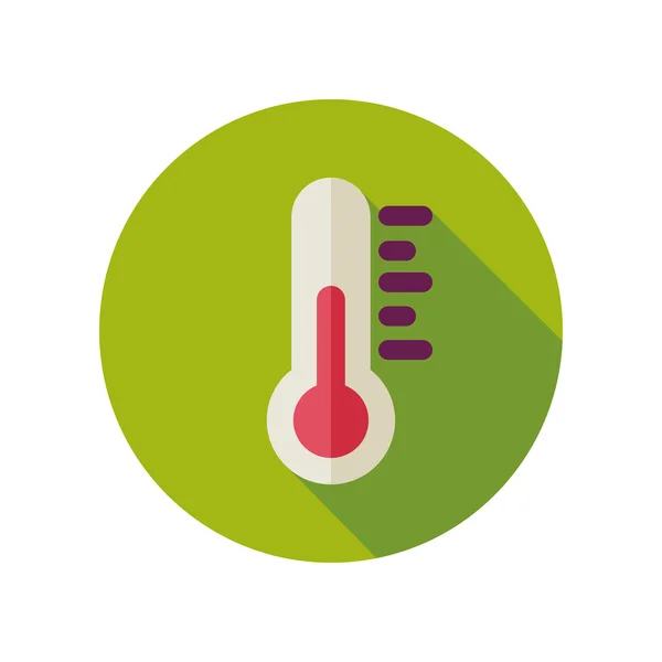 Termometer flat ikonen. Meteorologi. Väder — Stock vektor