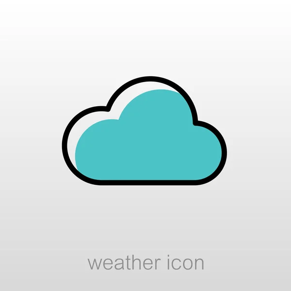 Het pictogram van de wolk. Meteorologie. Weer — Stockvector