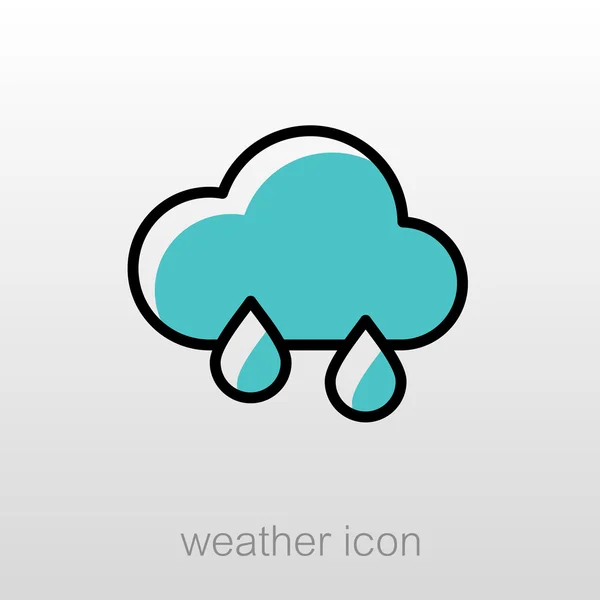 Regenwolken-Symbol. Meteorologie. Wetter — Stockvektor