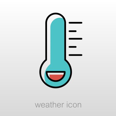 Termometre Frost soğuk simgesi. Meteoroloji. Hava durumu 