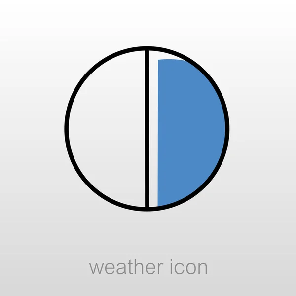 Half Moon outline icon. Meteorology. Weather — Stock Vector