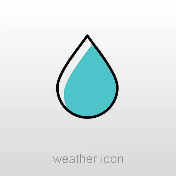 물 비 드롭 아이콘입니다. 기상학입니다. 날씨 — 스톡 벡터
