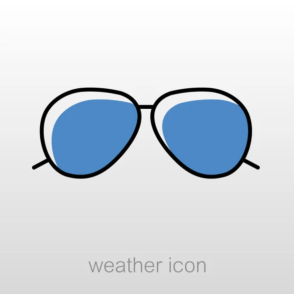 Icono de gafas de sol. Meteorología. Clima — Vector de stock