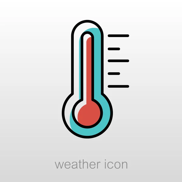 温度计热热的图标。气象。天气 — 图库矢量图片