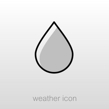 Su yağmur damla simgesi. Meteoroloji. Hava durumu 