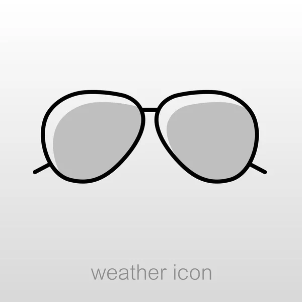 Icono de gafas de sol. Meteorología. Clima — Vector de stock