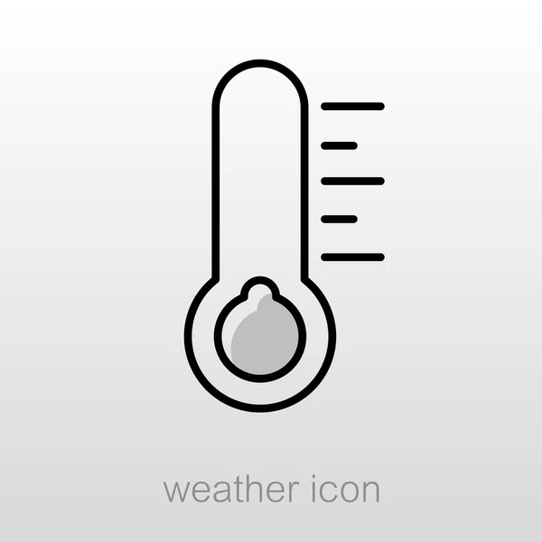 Thermometer koude pictogram. Meteorologie. Weer — Stockvector