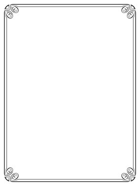 Basit siyah süs dekoratif çerçeve