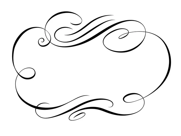 Caligrafía marco decorativo ornamental — Vector de stock