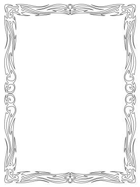 Kaligrafi dekoratif çerçeve deseni