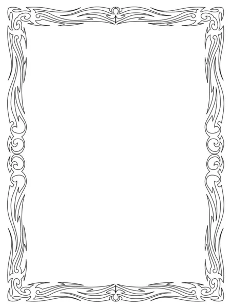 Caligrafía ornamental marco decorativo patrón — Vector de stock