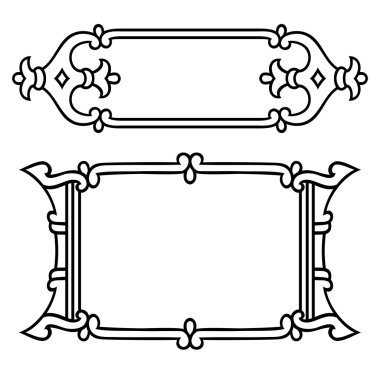 Rus tarzı siyah süs dekoratif çerçeve