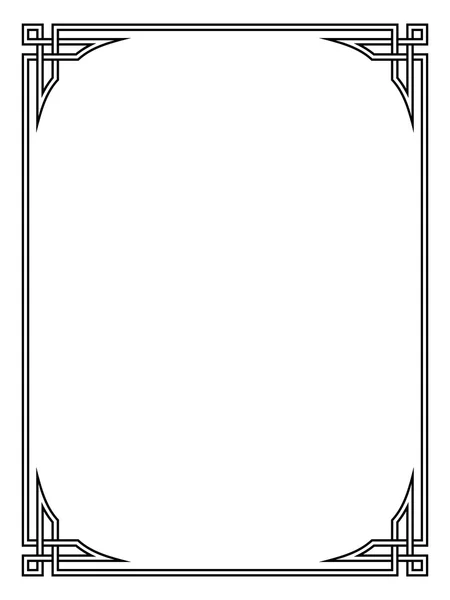 Roman style black ornamental decorative frame — Stock Vector