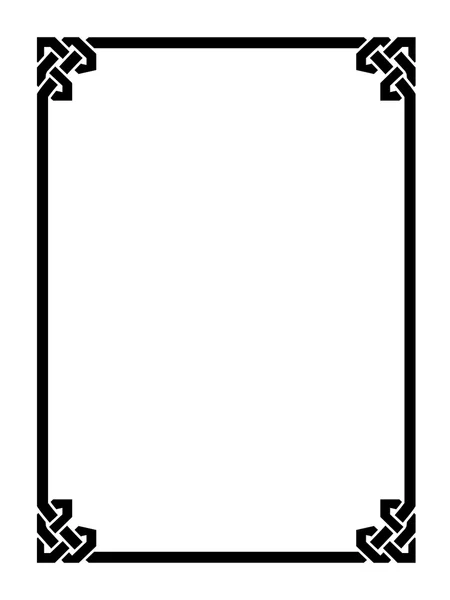 Jáhenská černé dekorativní dekorativní rám — Stockový vektor