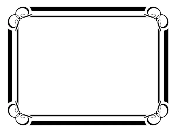 Einfacher schwarzer Zierrahmen — Stockvektor