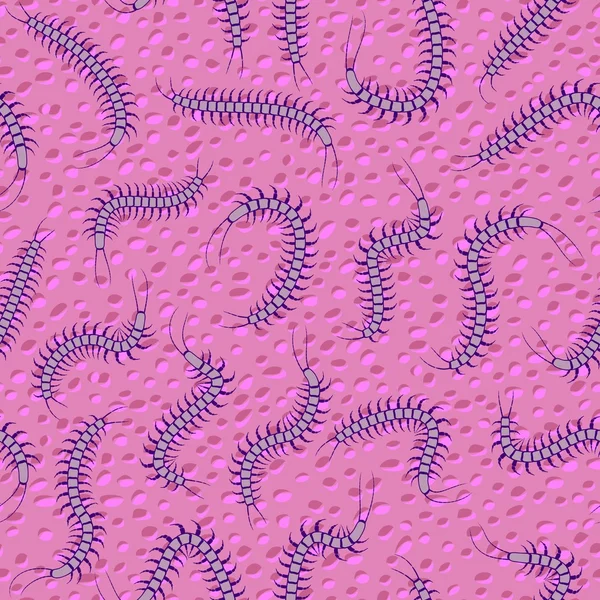 Безшовний поповзучий тло Centipede — стоковий вектор