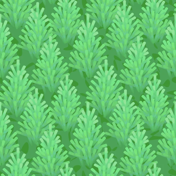 シームレスな緑のモミの木 — ストックベクタ