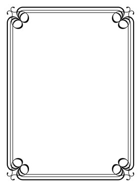 Art deco siyah süs dekoratif çerçeve
