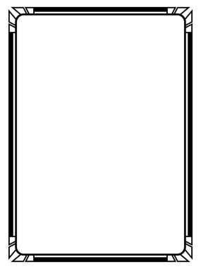 Art deco siyah süs dekoratif çerçeve