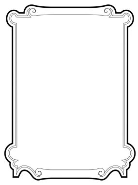 kıvırcık Barok kalıbı çerçeve siyah