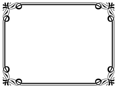 Art deco siyah süs dekoratif çerçeve