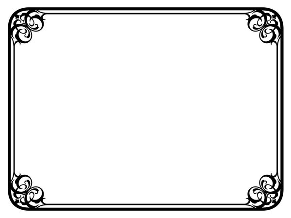 simple black ornamental decorative frame