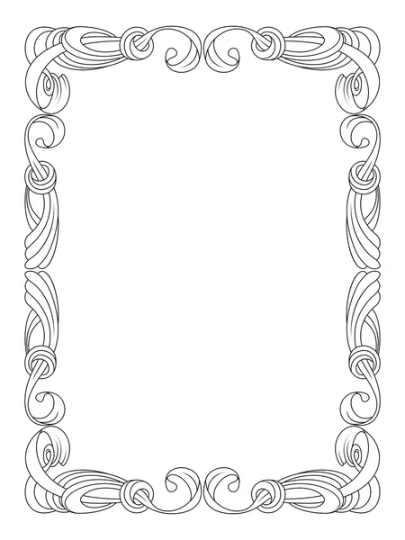 Black ribbon frame isolated on white — Stock Vector