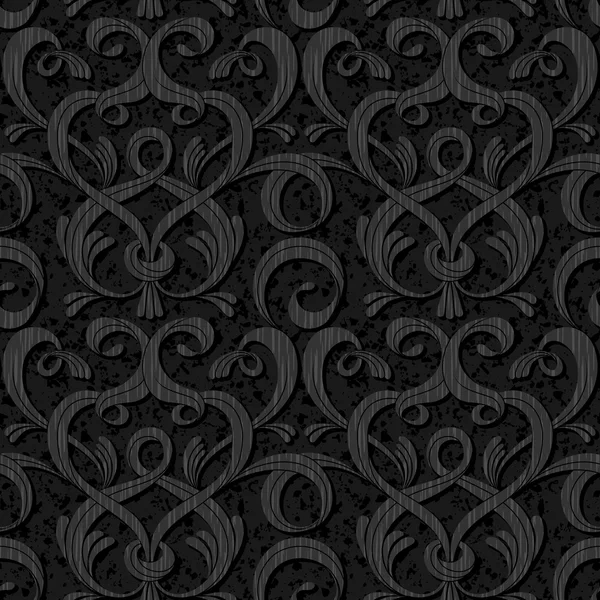 Ruban noir isolé fond sans couture — Image vectorielle