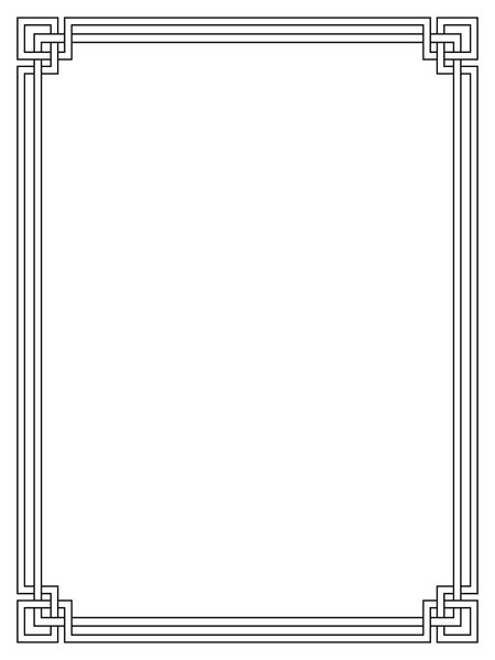 Чёрная декоративная рамка римского стиля
