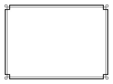 Art deco siyah süs dekoratif çerçeve