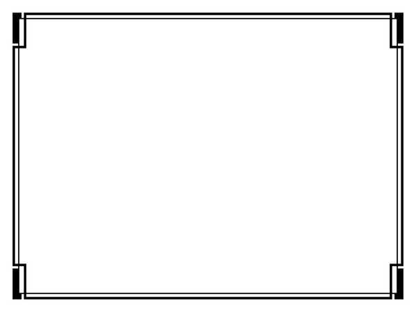 Art Deco black ornamental decorative frame