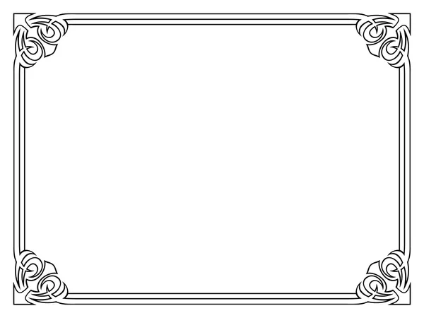 Чёрная декоративная рамка в стиле ар-деко — стоковый вектор