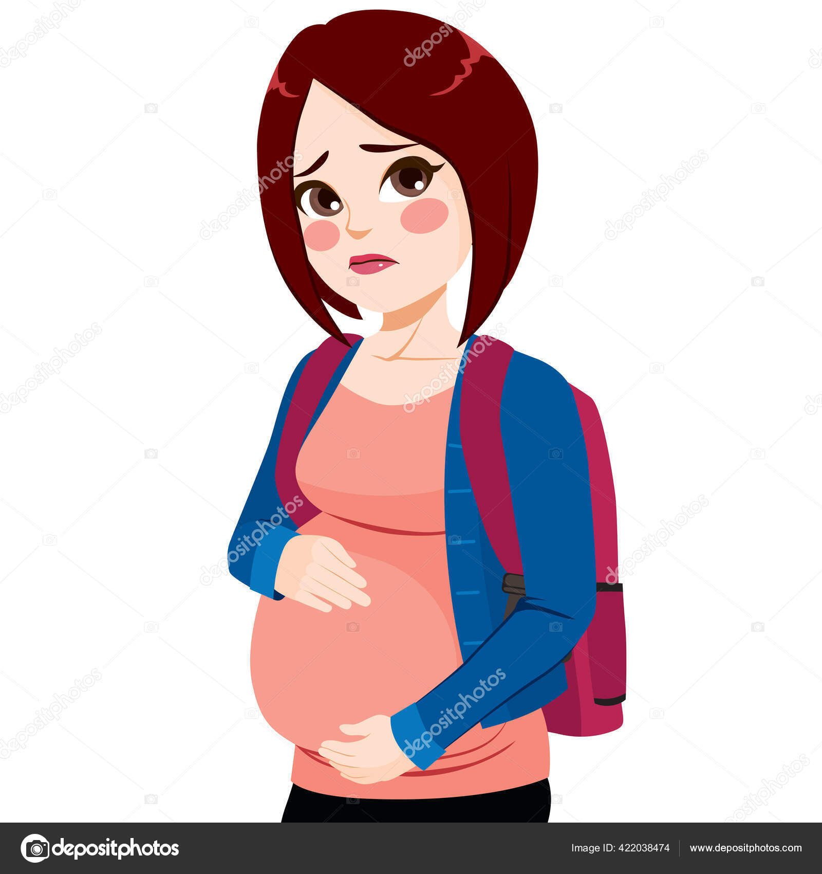 Embarazo adolescentes imágenes de stock de arte vectorial | Depositphotos