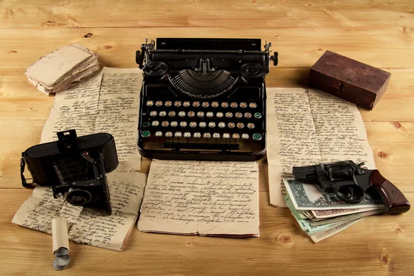 老、 复古打字机 — 图库照片