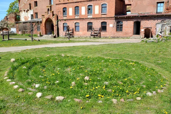 Stone Maze Laid Out Territory Shaaken Castle Xiii Century Kaliningrad — Stock Photo, Image