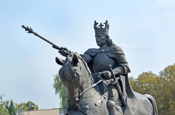 Marlbork Polónia Agosto 2018 Fragmento Monumento Rei Polonês Casimiro — Fotografia de Stock