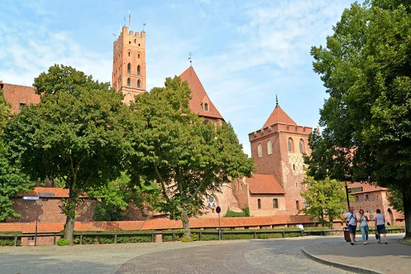 Marlbork Poland August 2018 View Teutonic Chateau — 图库照片