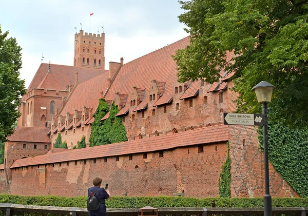 Rezidenční Budova Rytířů Území Rytířského Hradu Teutonského Řádu Marlbork Polsko — Stock fotografie